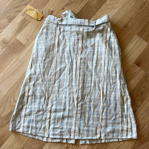 Blue and cream stripes vintage style skirt - Picture 5 of 5